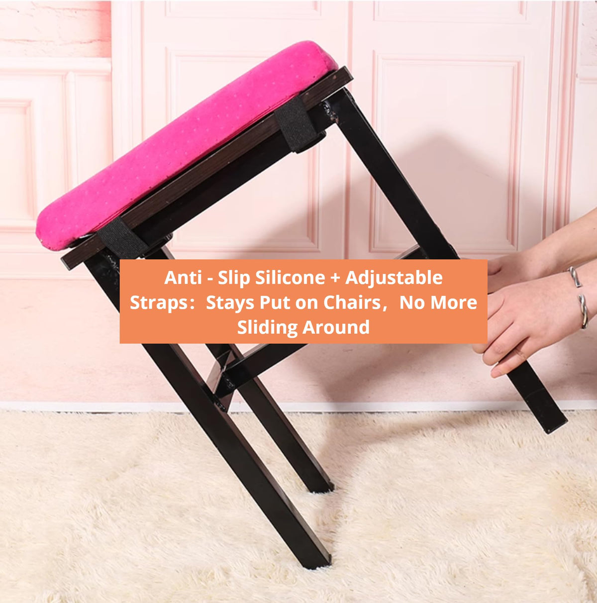 Memory Foam Chair Cushion with Strap Ties S35716
