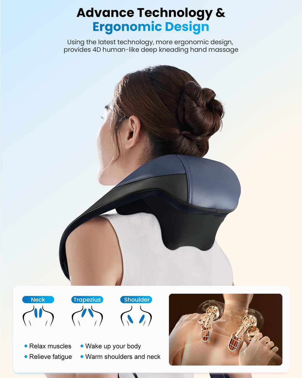Full Body Massage Mat with Heat & Shiatsu Neck Massager O83793