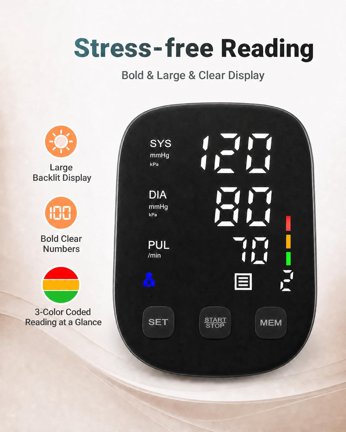 Upper Arm Blood Pressure Monitor with 22-42cm Cuff Q273179