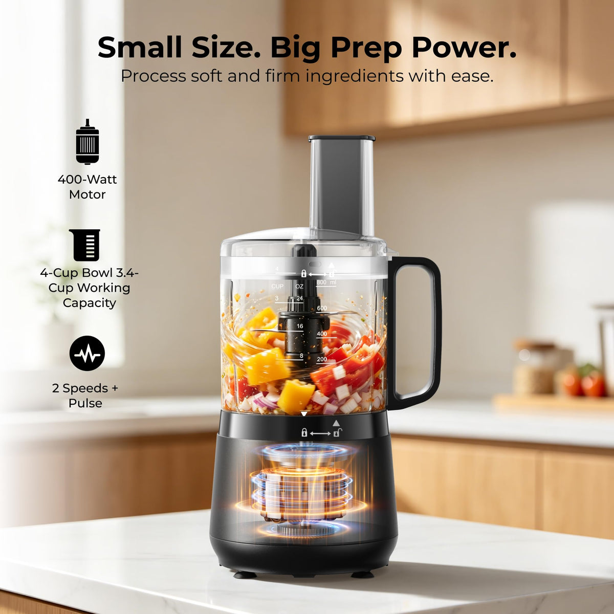 400W 4-Cup Mini Food Processor H151990
