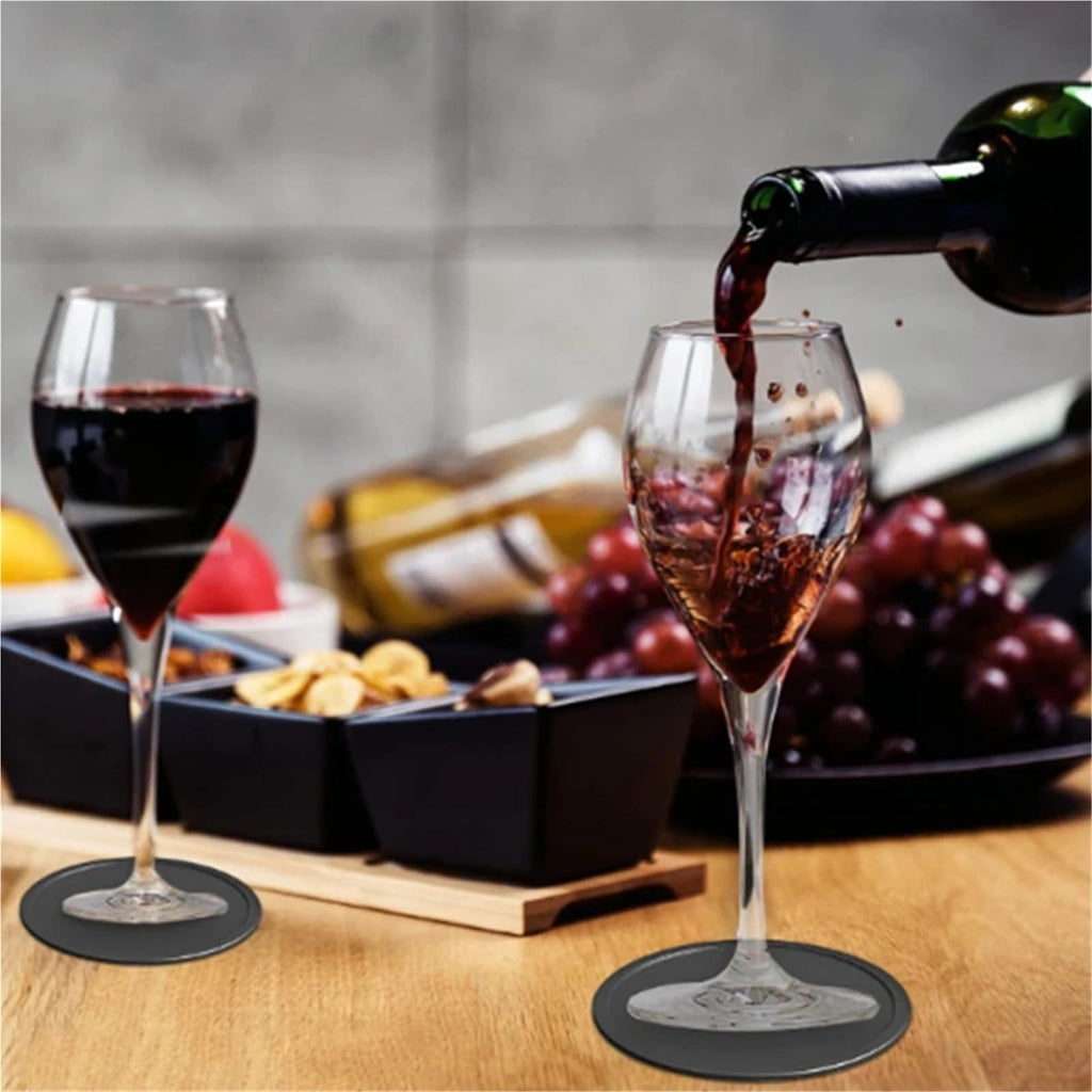 36pcs Set Circular Silicone Coasters Black L225