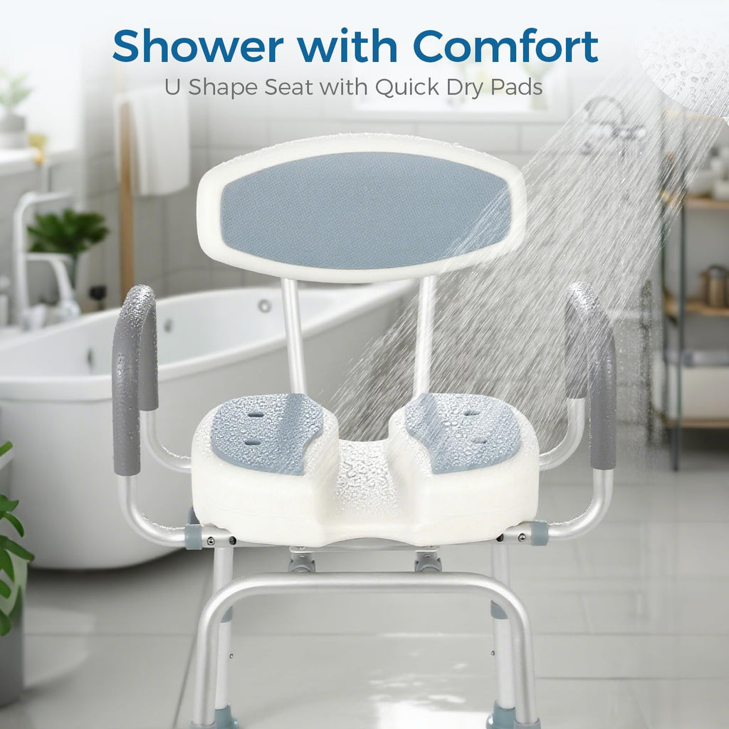 Heavy Duty Shower Chair with Arms and Back W430109