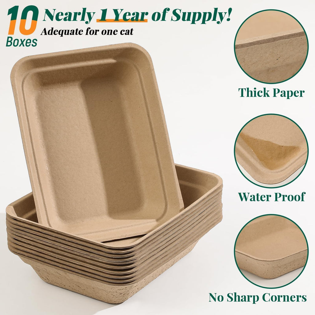 10-Pack Disposable Litter Box T5893