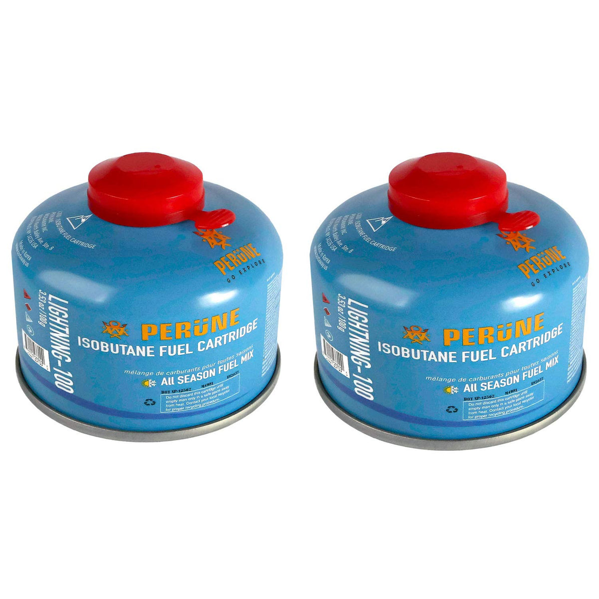 Iso-Butane Camping Fuel Gas Canister 100gram 2 Pack Y115604
