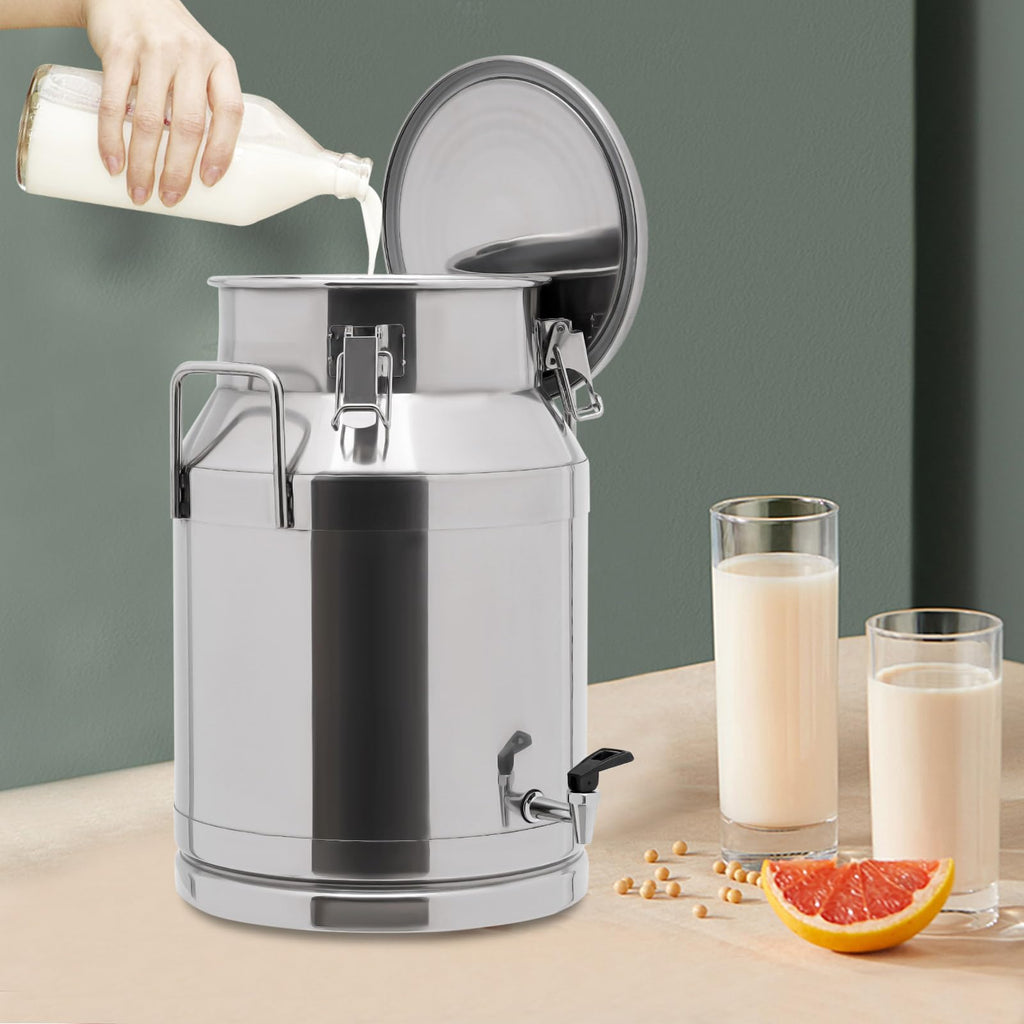 30L Stainless Steel Milk Can with Handle Sealed Lid and Faucet Z631025