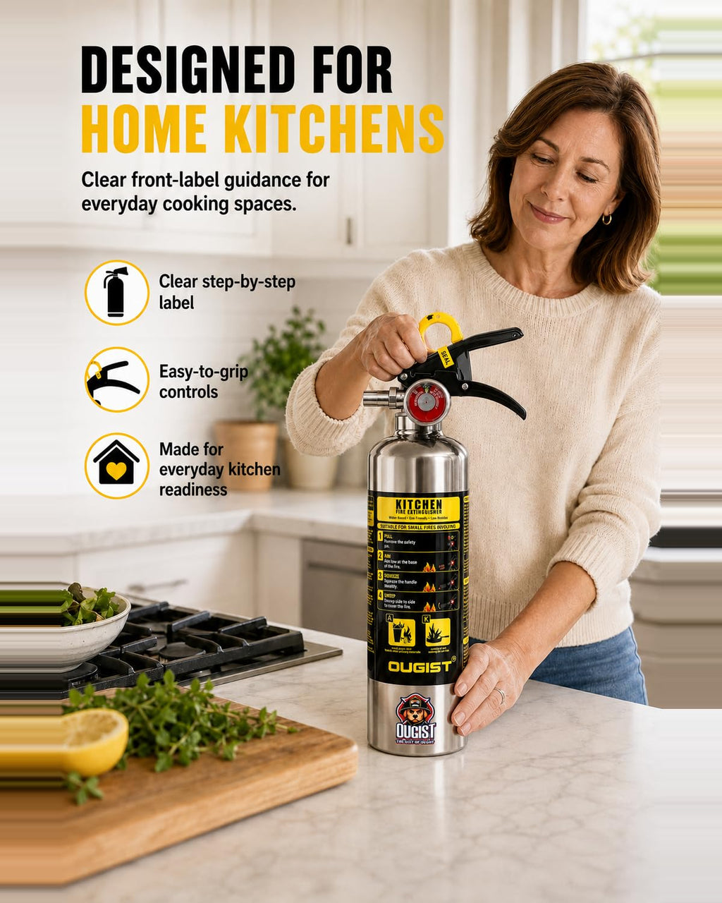 Class K Fire Extinguisher 34 Fl Oz Wet Chemical G76962