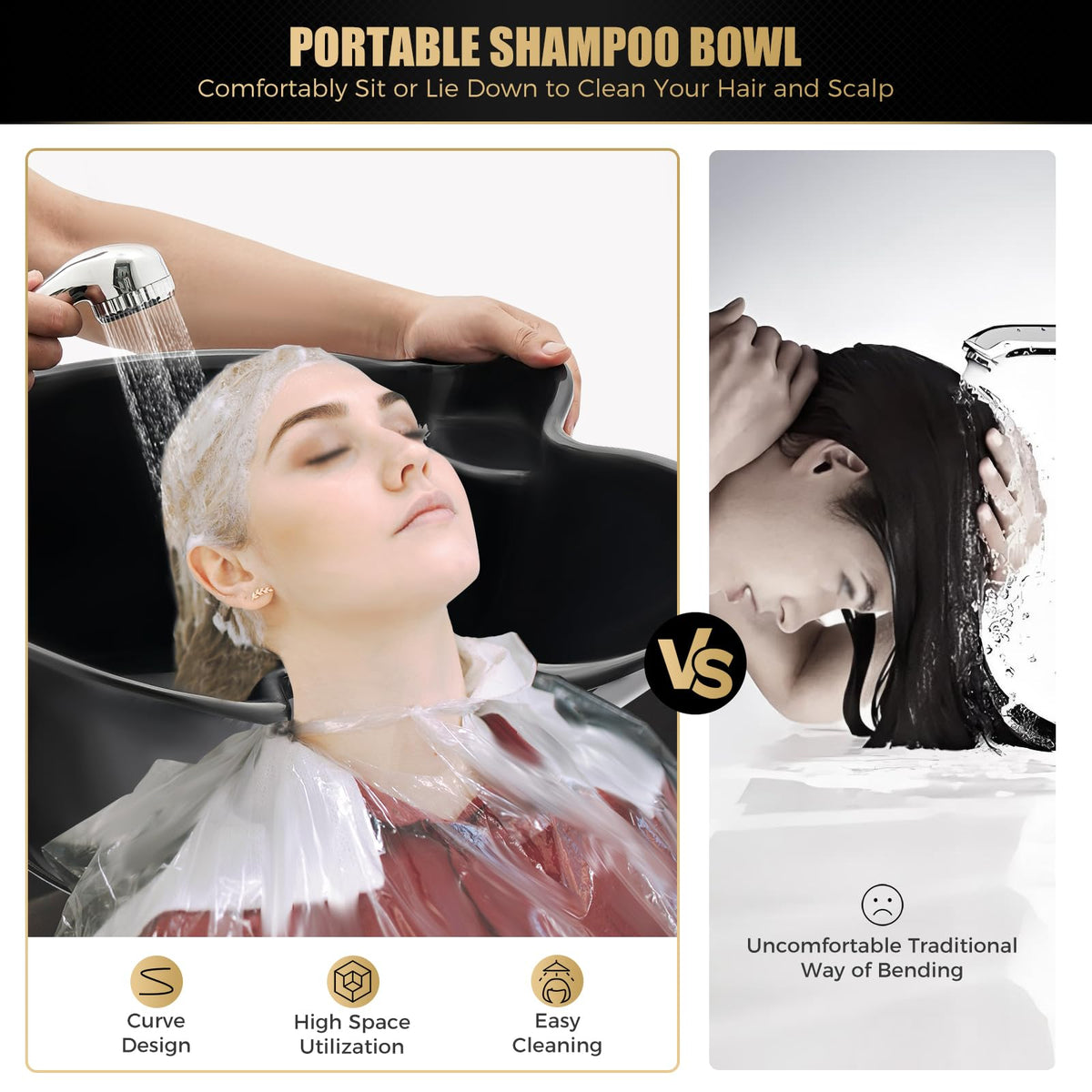 Portable Plastic Shampoo Unit with Electric Pump D764