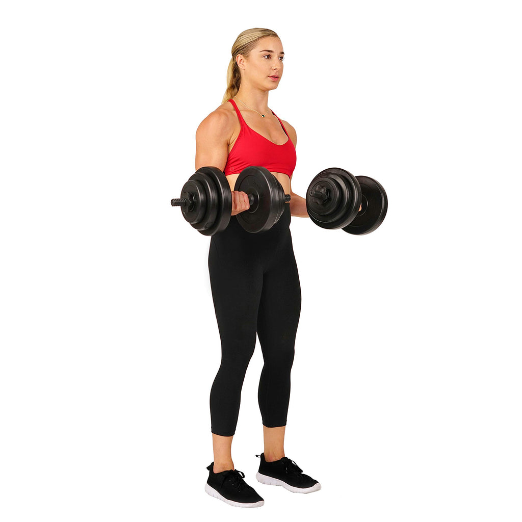 40 Lb Vinyl Dumbbell Set Hand Weights V5494