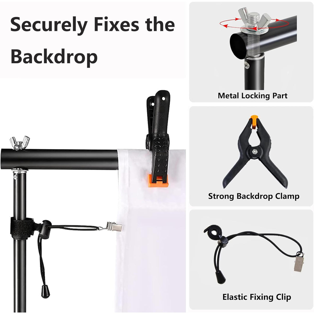 Adjustable Photo Backdrop Stand 9ft x 10ft with Carry Bag D5124