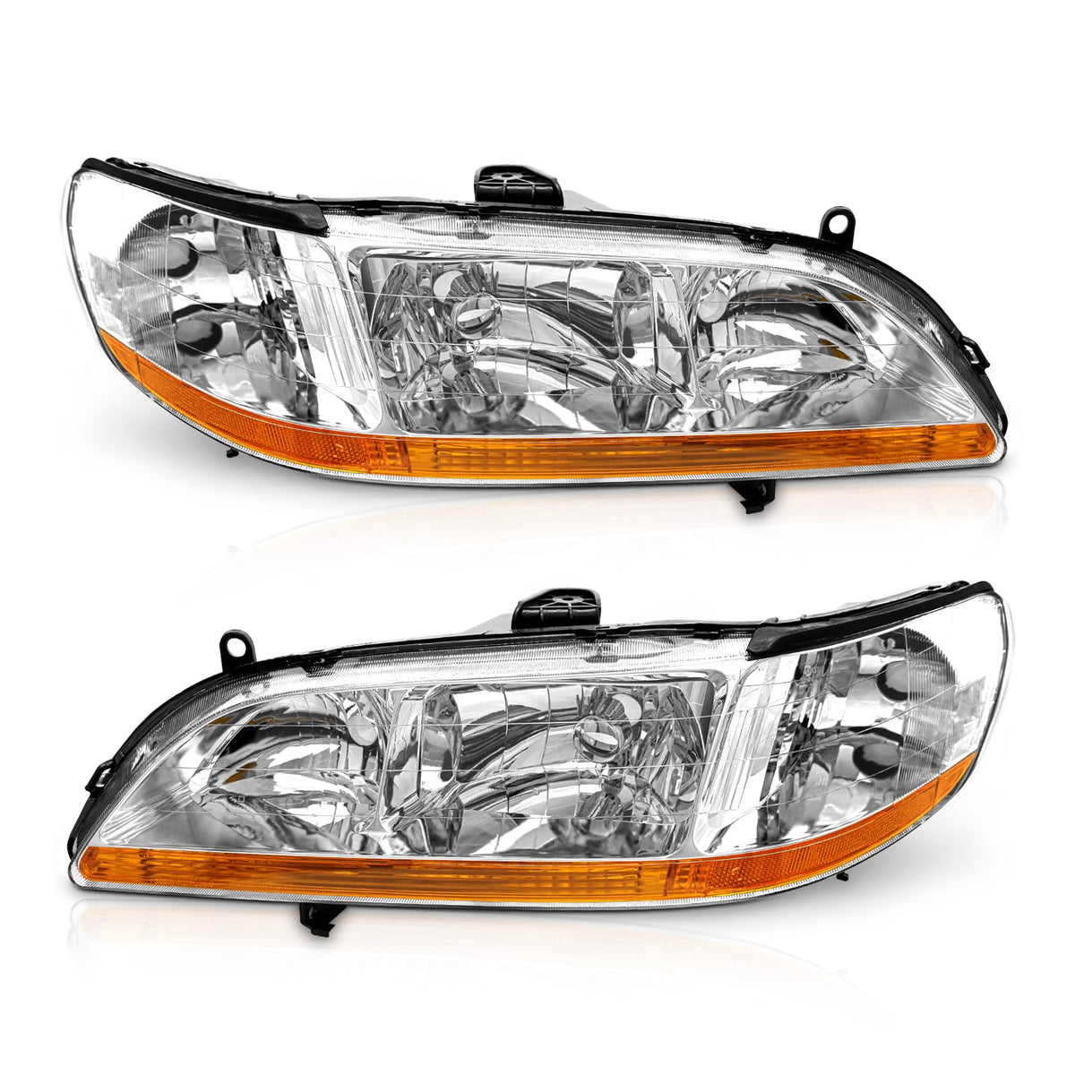 Chrome Headlights Assembly Pair P328024