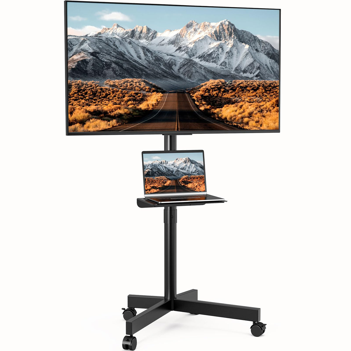 Rolling TV Stand with Wheels for 23-60 Inch Flat Curved TVs V11642