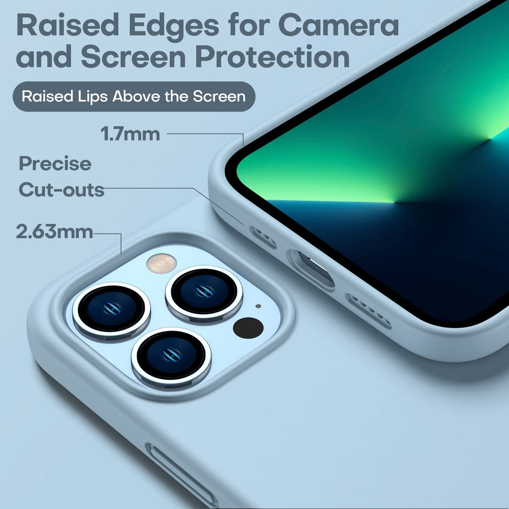 Light Blue Silicone Case with Glass Screen Protectors I751