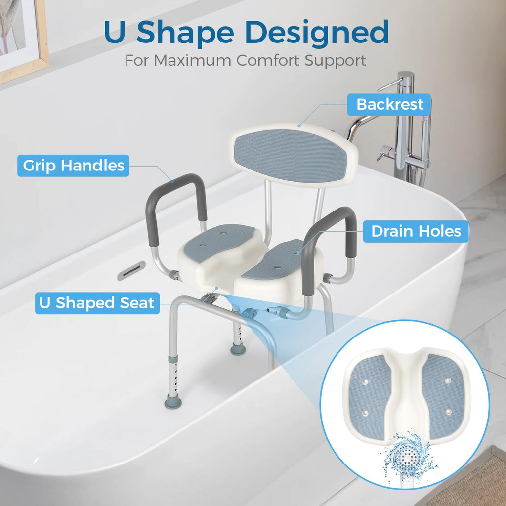 Heavy Duty Shower Chair with Arms and Back W430109