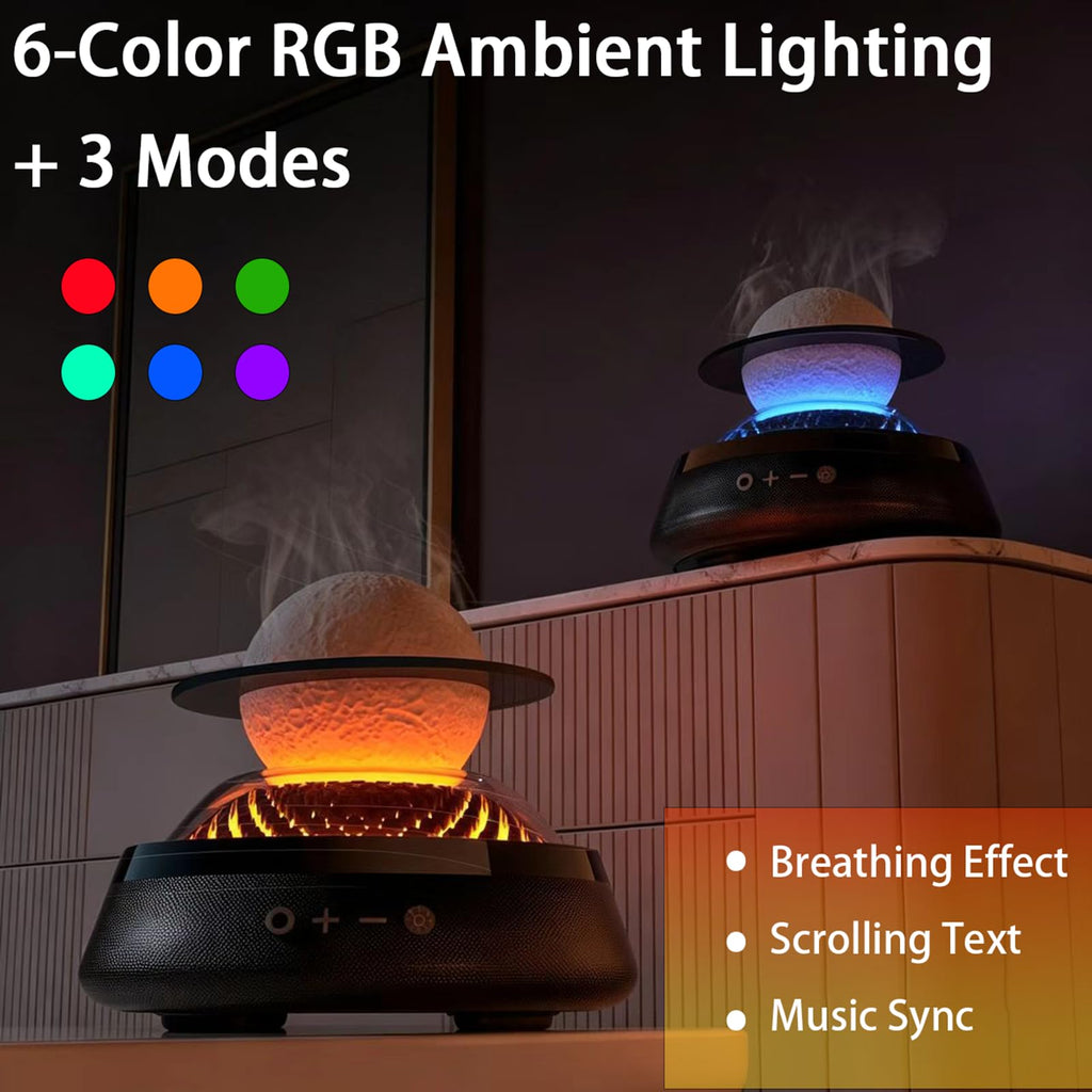 Black Portable Bluetooth Speaker with LED Night Light and Essential Oil Diffuser B689