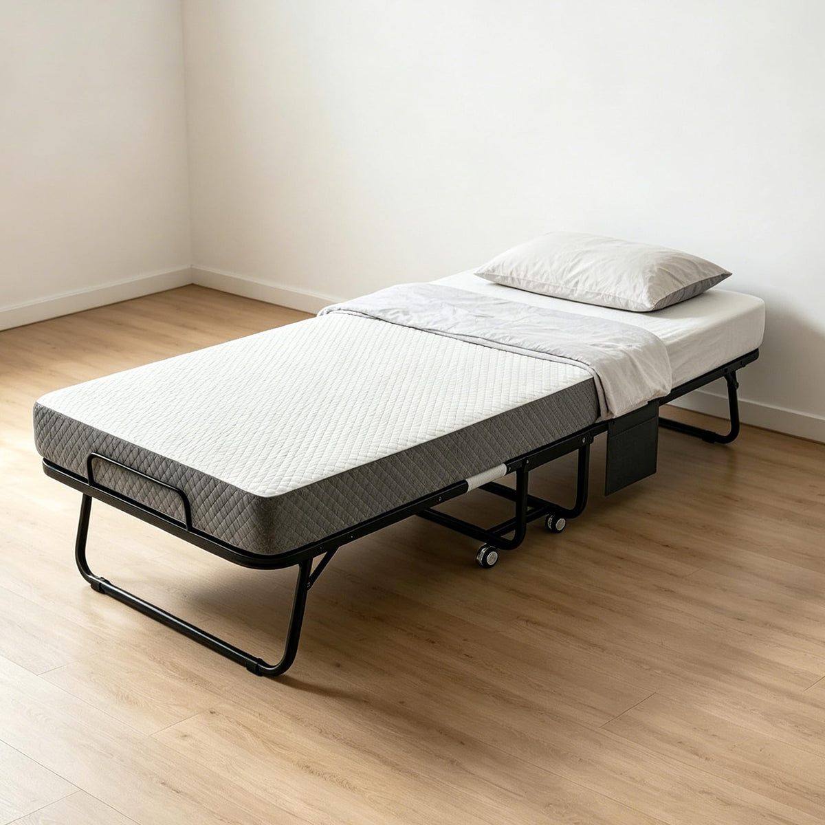 Folding Rollaway Guest Bed with 5" Memory Foam Mattress, Twin Size D7020