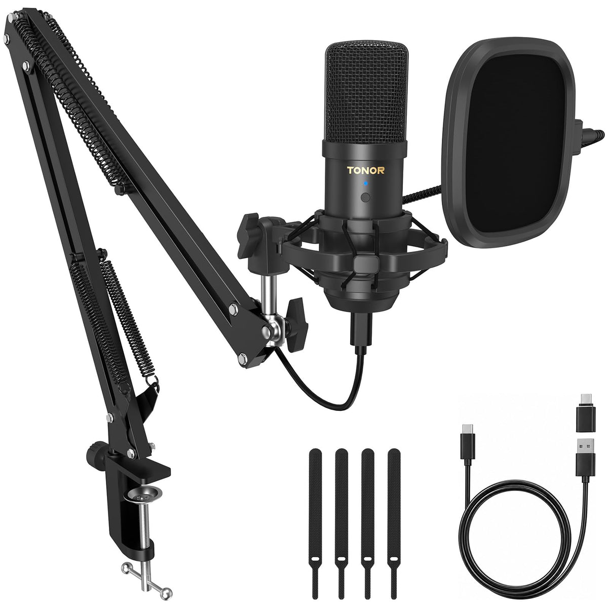 USB Condenser Microphone with Boom Arm Kit S6784