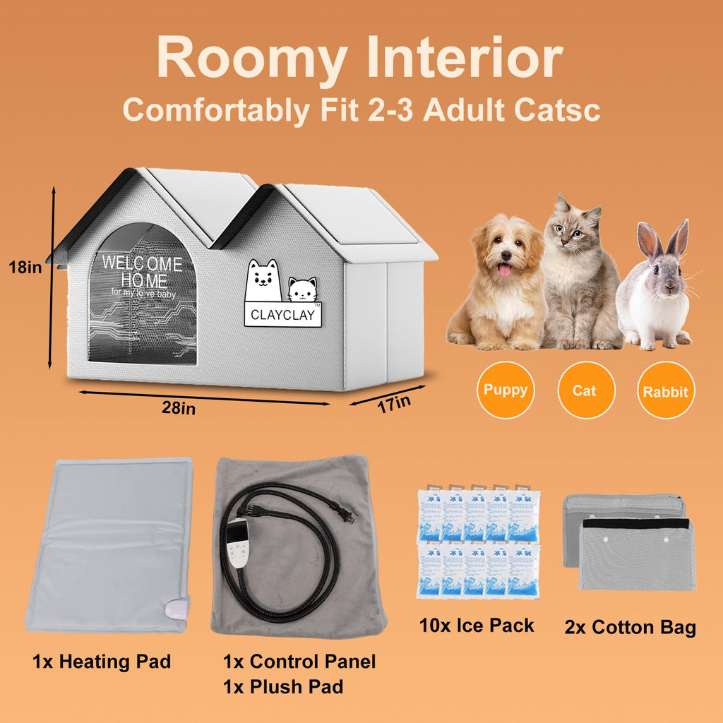 Heated Waterproof Insulated Outdoor Cat House I4679