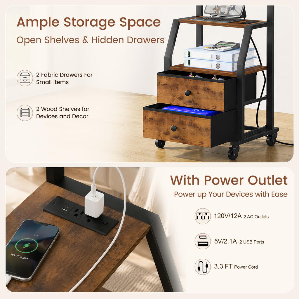 Rolling TV Stand for 32-55 Inch TVs E426