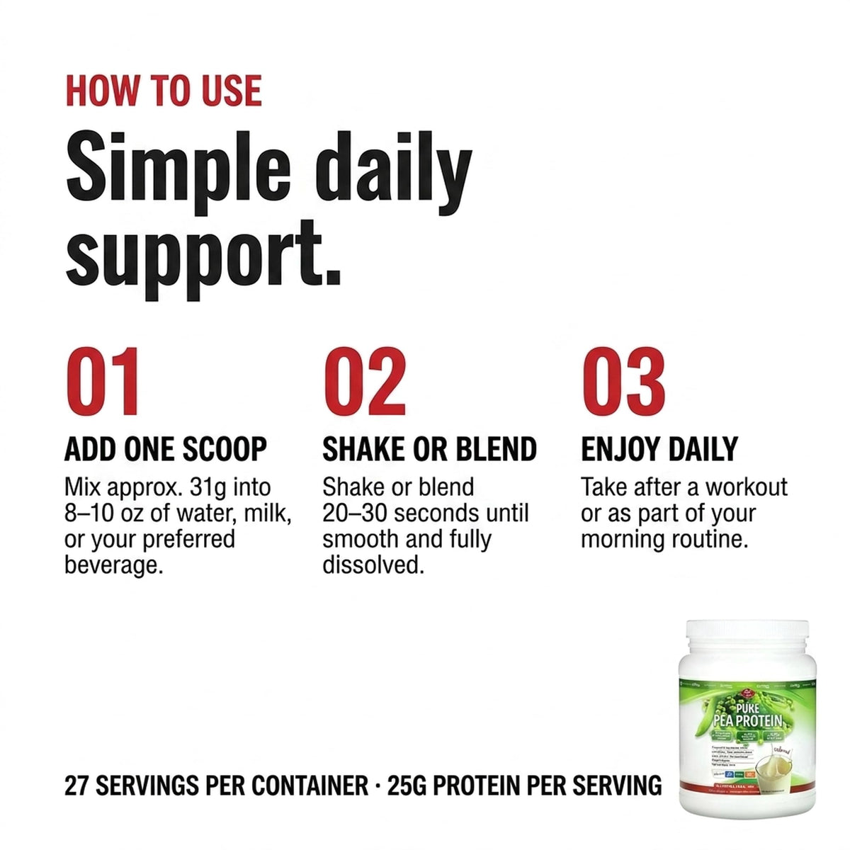 Unflavored Pea Protein Powder D55628