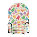 Coasters Set of 6 Colorful Gummy Bears Stars J263041