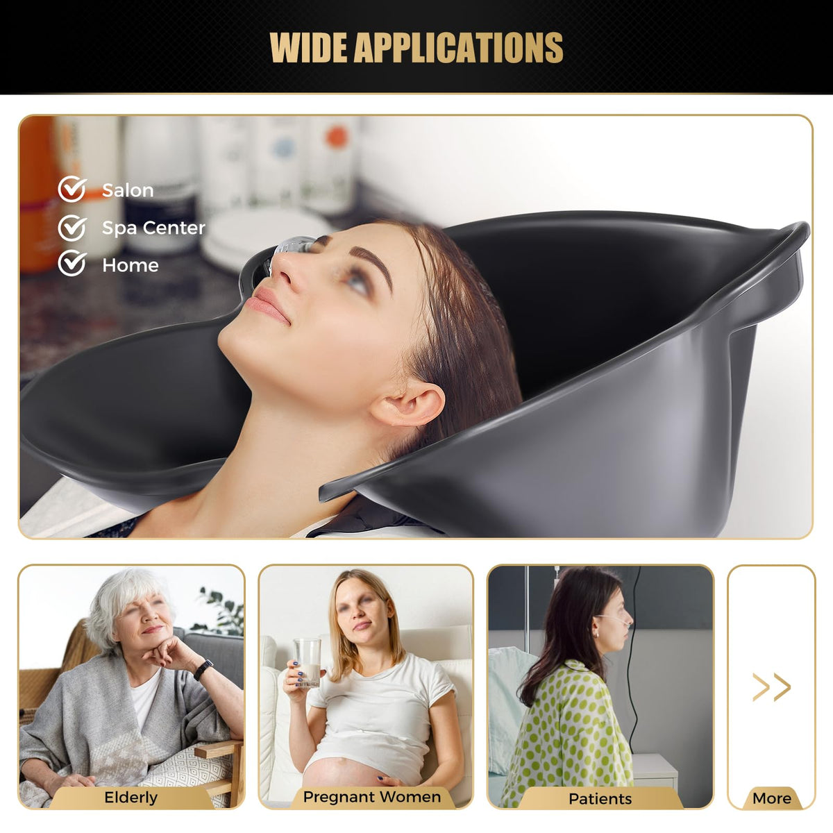 Portable Plastic Shampoo Unit with Electric Pump D764
