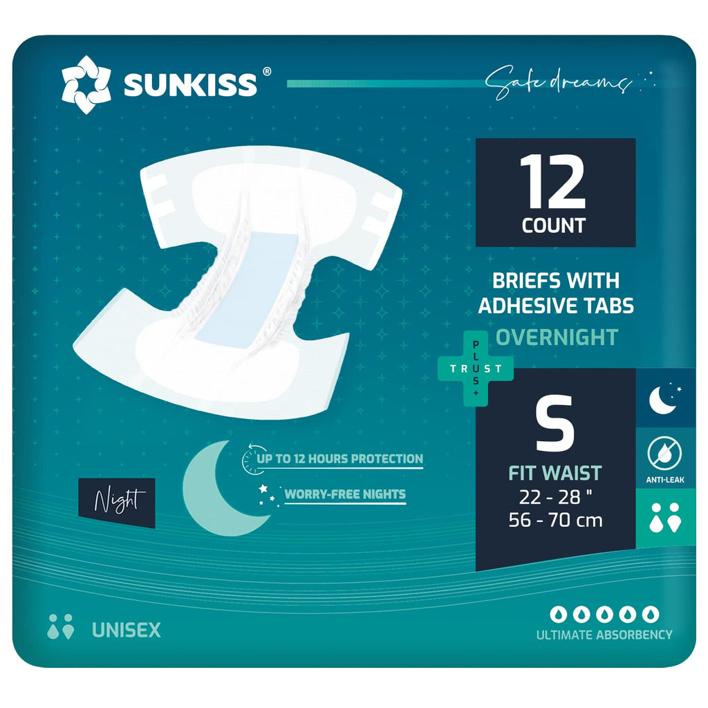 Adult Diapers Small 12 Count & Wet Wipes 200 Count Bundle P1039