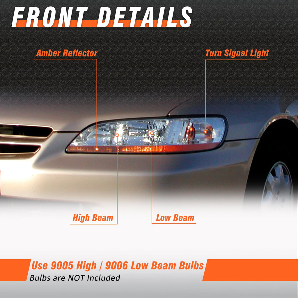 Chrome Headlights Assembly Pair P328024