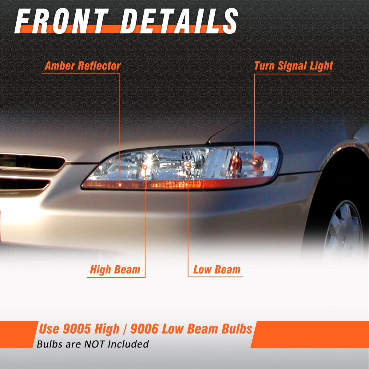 Chrome Headlights Assembly Pair P328024