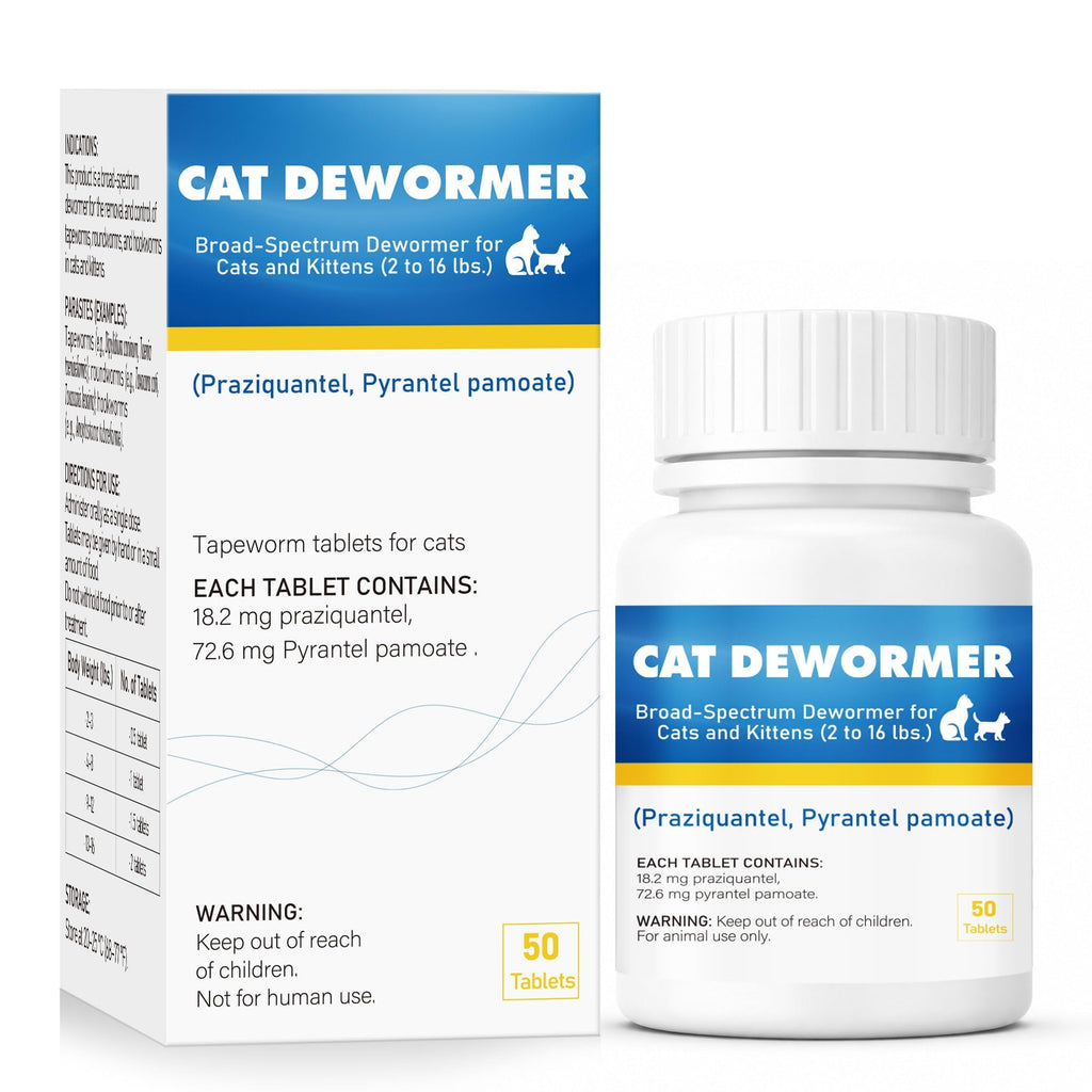 7 Way De-Wormer Chewable Tablets for Dogs & Cats, 50 Count C474