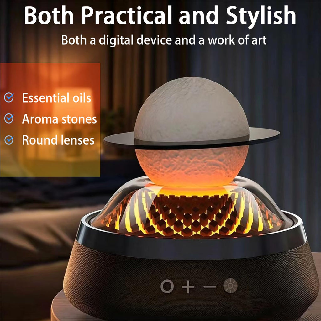 Black Portable Bluetooth Speaker with LED Night Light and Essential Oil Diffuser B689