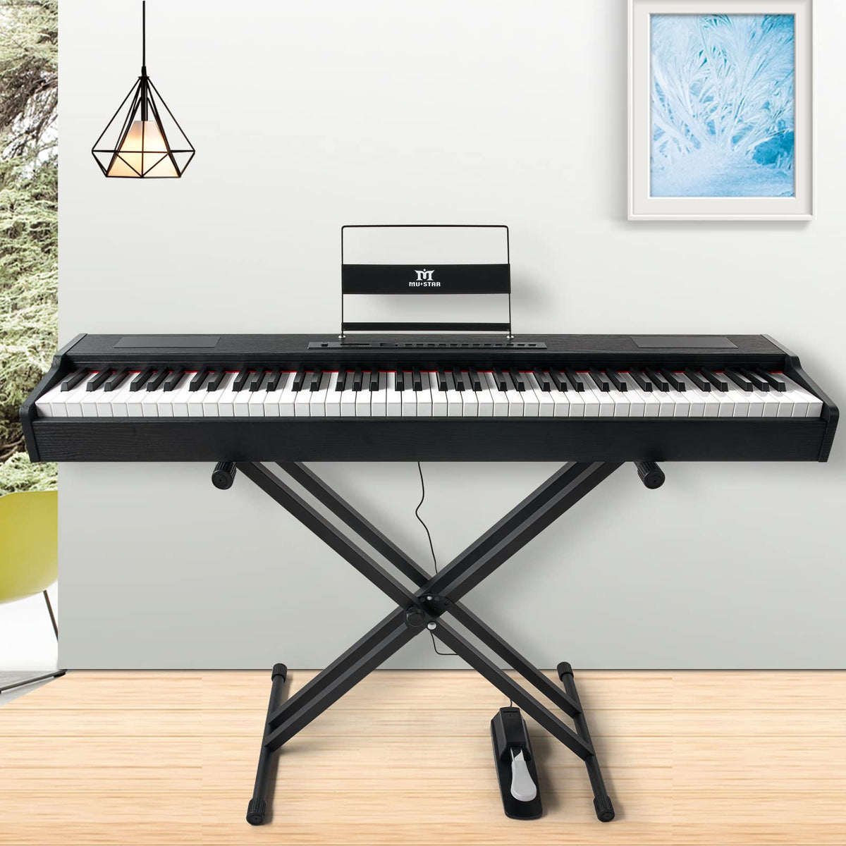 88 Key Fully Weighted Hammer Action Digital Piano with Stand F752956