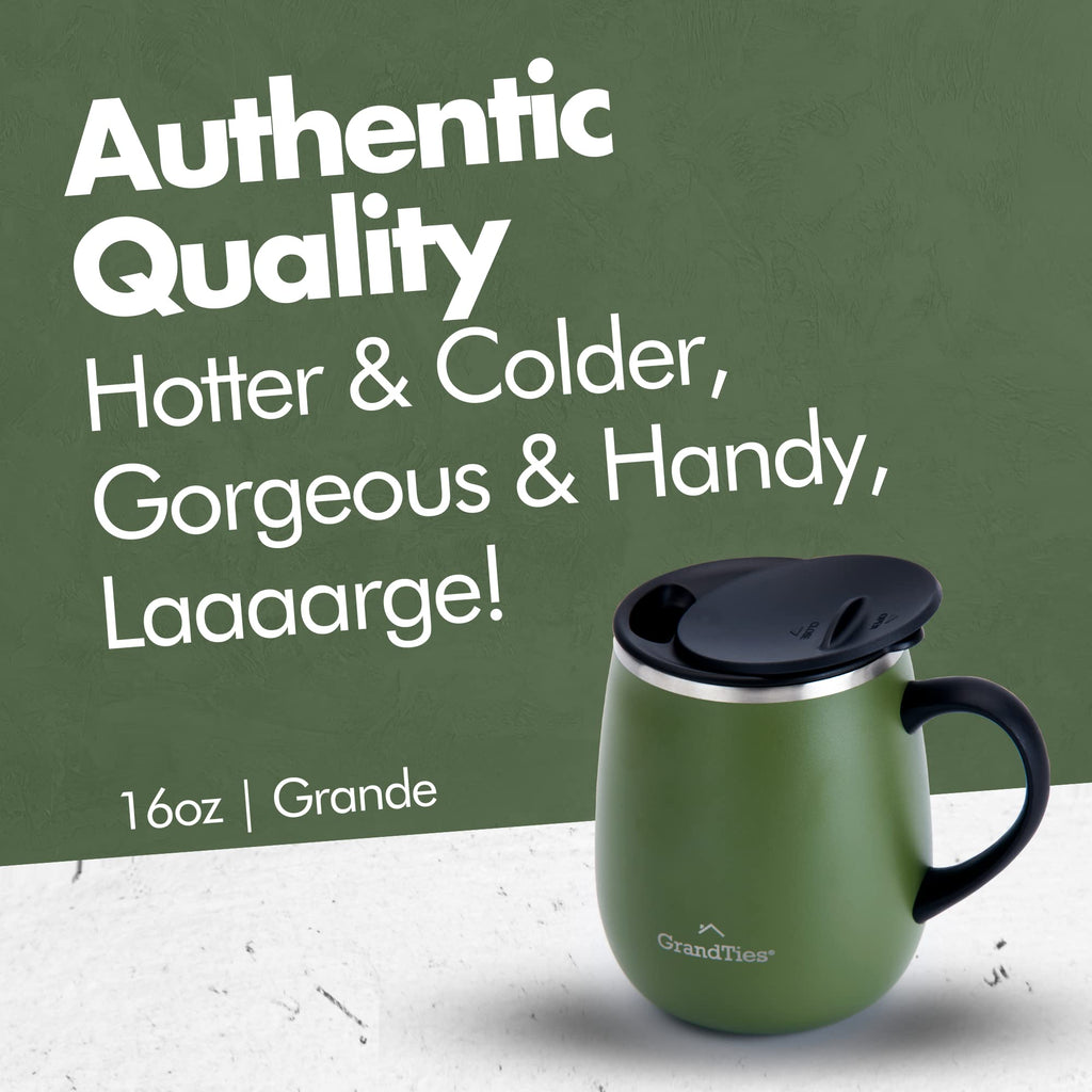 16 oz Insulated Stainless Steel Coffee Mug 2-Pack Q482498