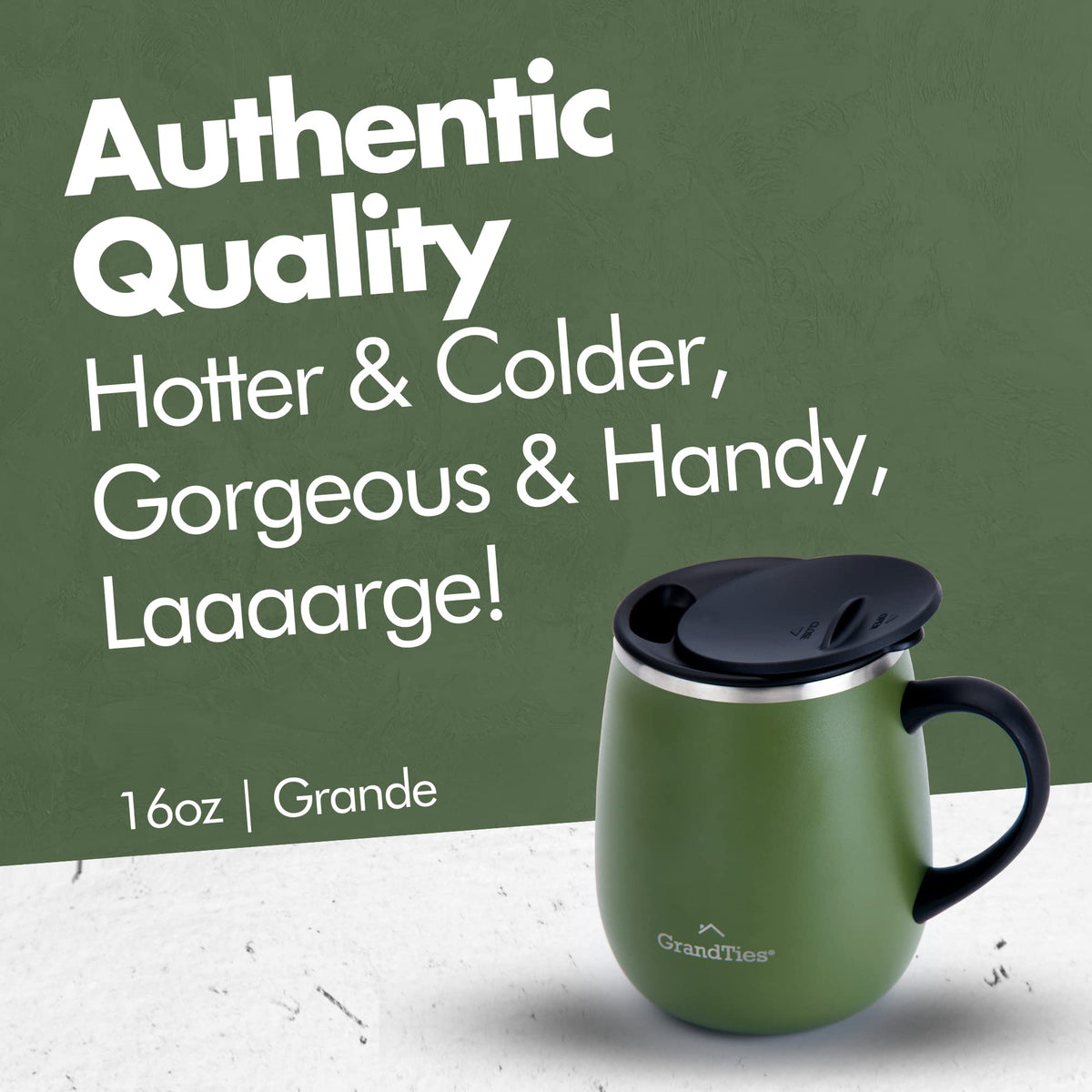 16 oz Insulated Stainless Steel Coffee Mug 2-Pack Q482498