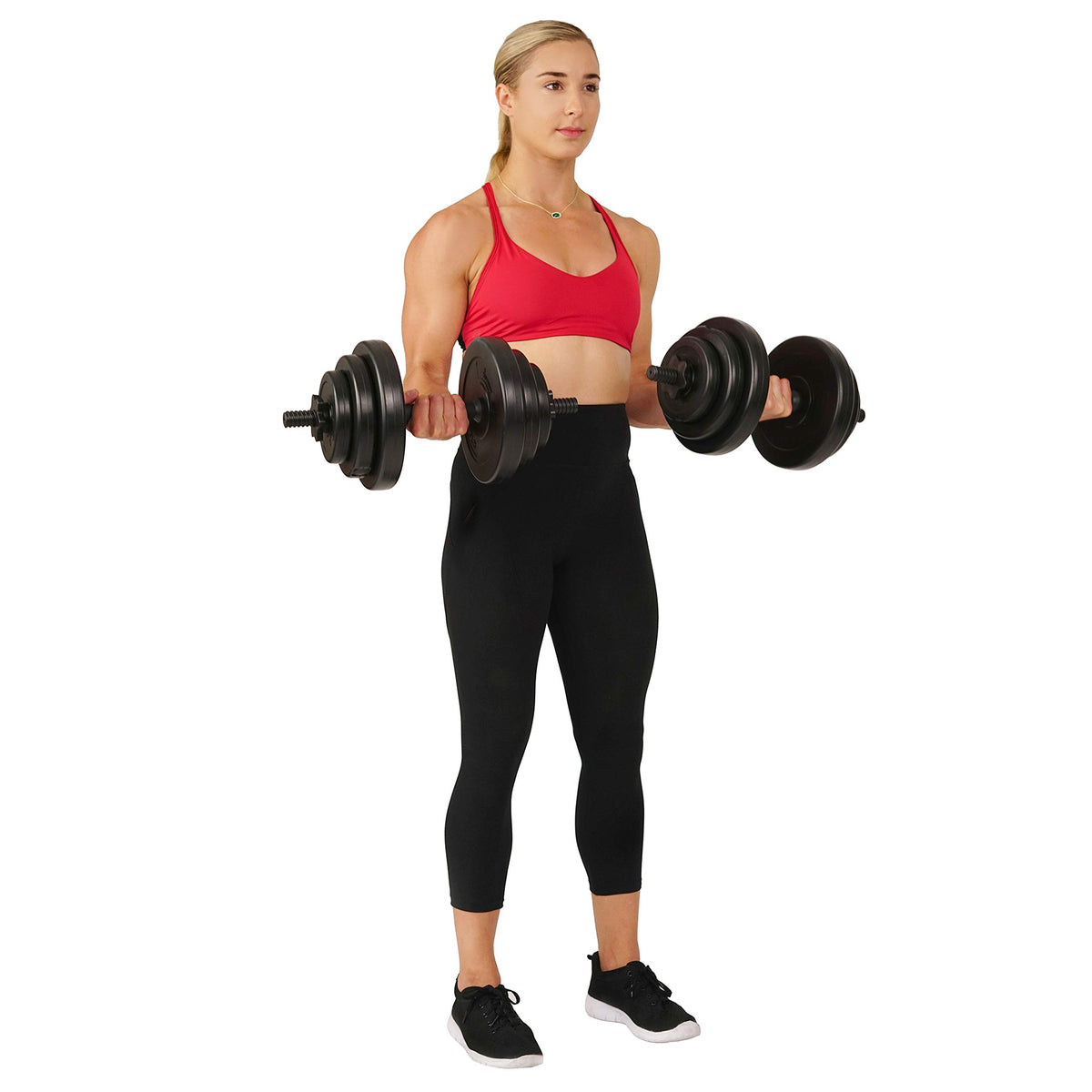 40 Lb Vinyl Dumbbell Set Hand Weights V5494