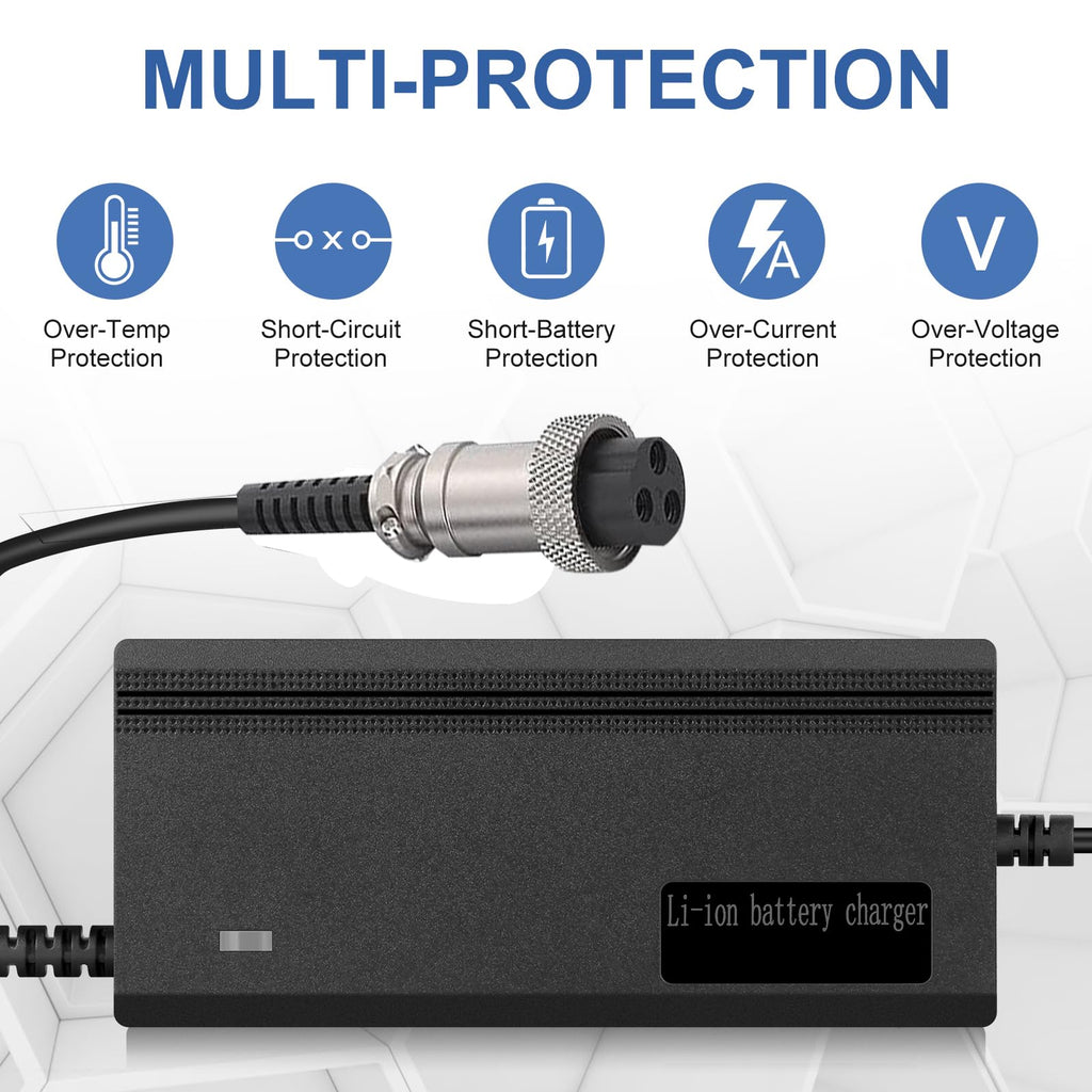 54.6V 2A 3 Prong Scooter Charger for 48V Lithium Battery V267221