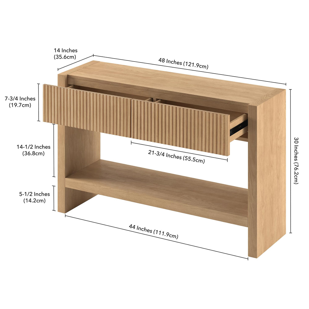 48" Fluted Modern Console Table Q988265
