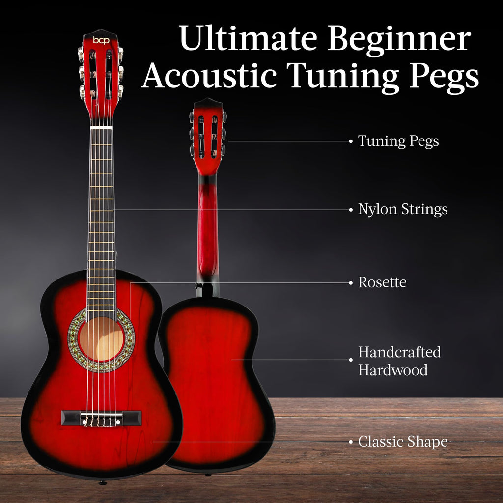 30in Kids Acoustic Guitar Starter Kit with Case Y1037