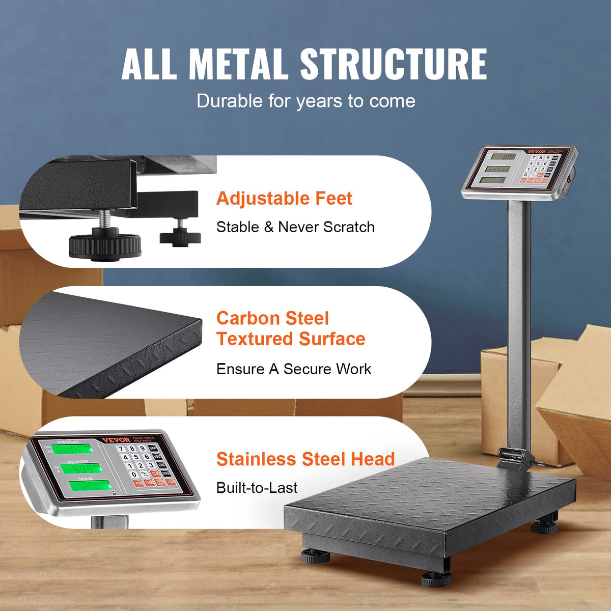 660 lbs Stainless Steel Digital Platform Scale G612