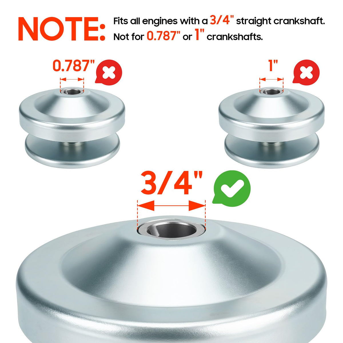 6.5 HP Torque Converter Clutch Driver Pulley 3/4" Bore K3659