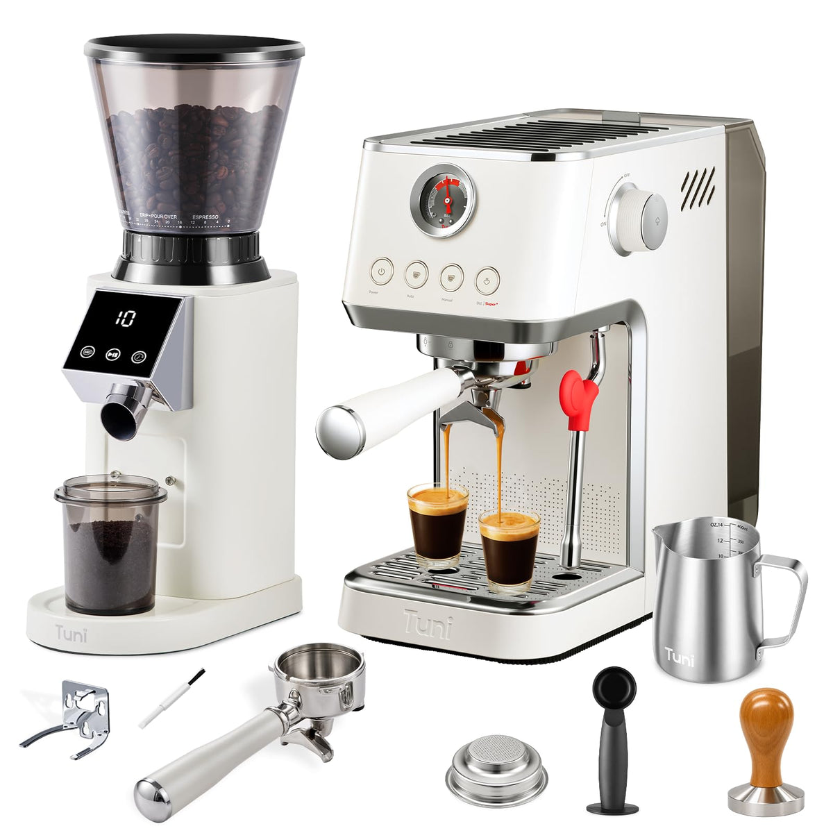 Conical Burr Coffee Grinder with Espresso Machine E640