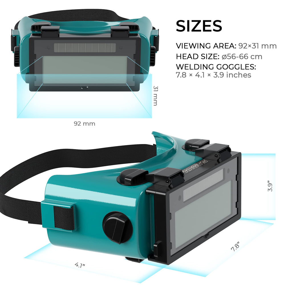 Welding Goggles Auto Darkening Flip Up DIN 8-12 S269363