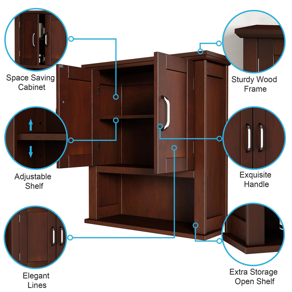 Wood Bathroom Wall Cabinet with Door D5949