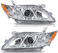 Chrome Housing Amber Reflector Clear Lens Headlights F1563