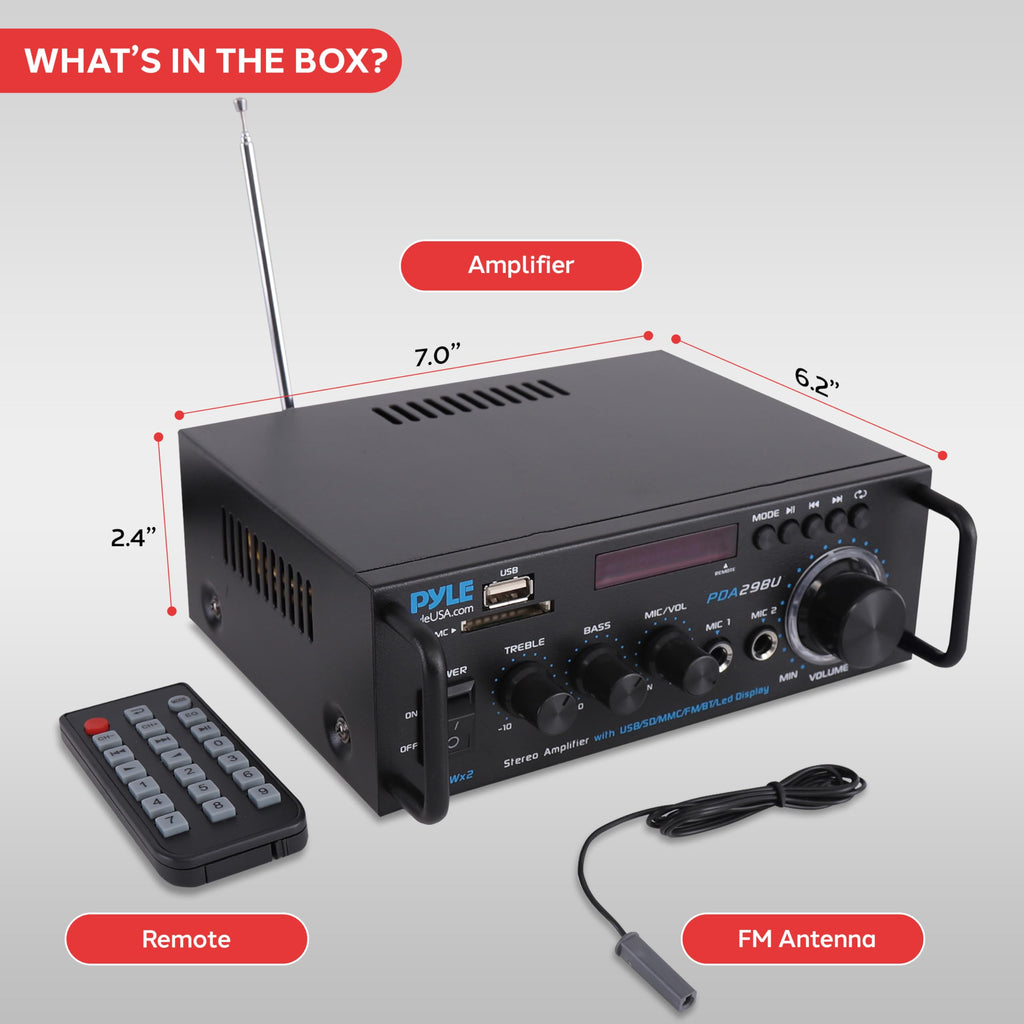 200W 2-Channel Bluetooth Stereo Power Amplifier I752311