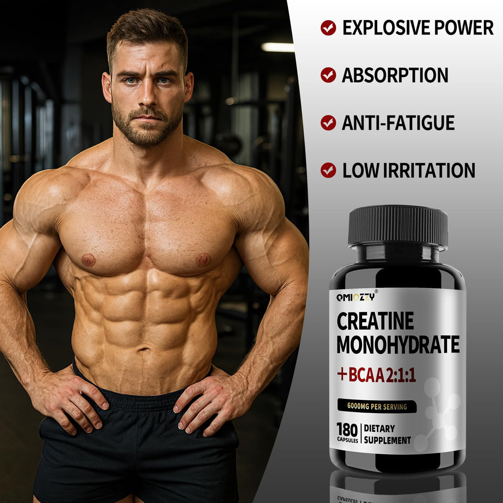 Micronized Creatine Monohydrate 6000MG 180 Vegan Capsules G740030
