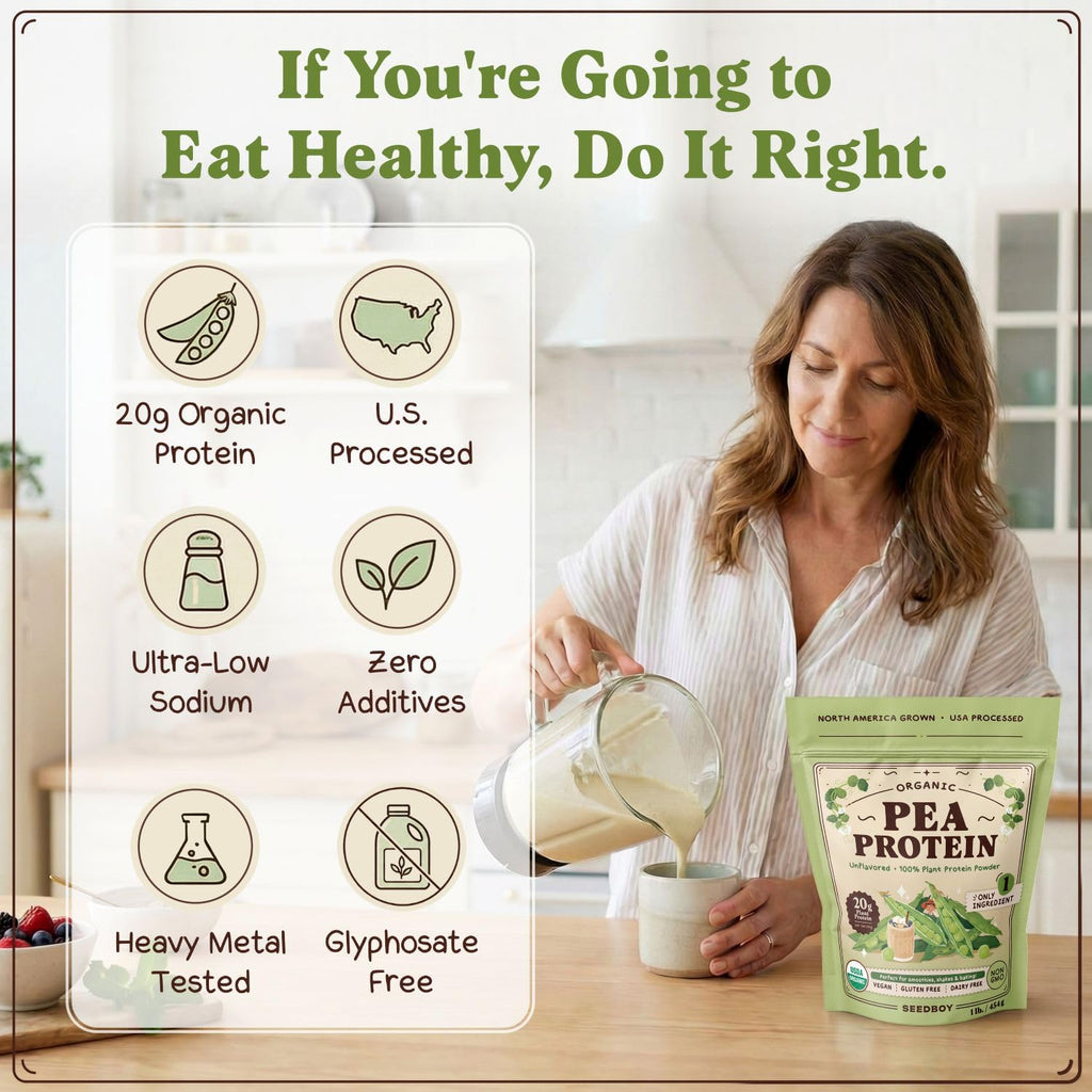 Organic Non-GMO Pea Protein Powder 1 lb Bag W22368