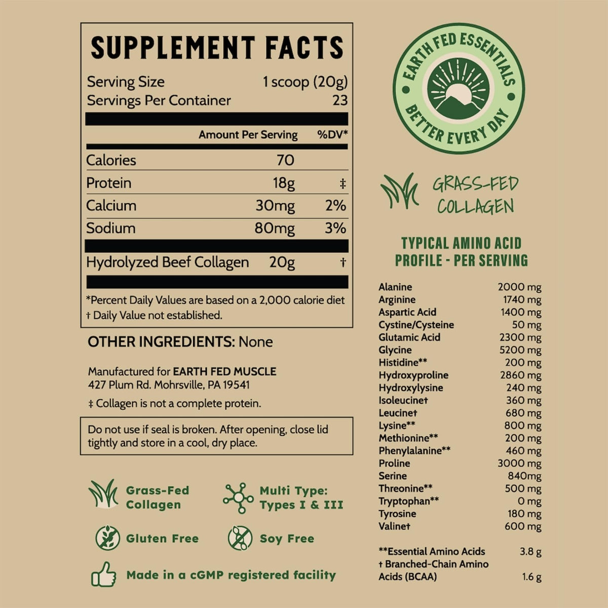 Collagen Peptides Unflavored 23 Servings N893258