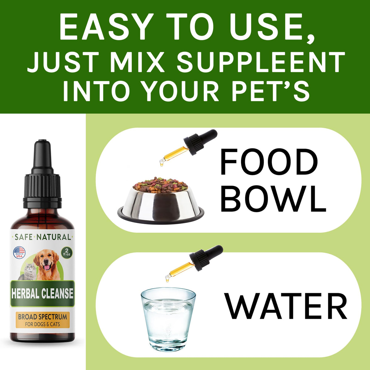 Herbal Cleanse for Cats and Dogs 2.0FlOz U6342