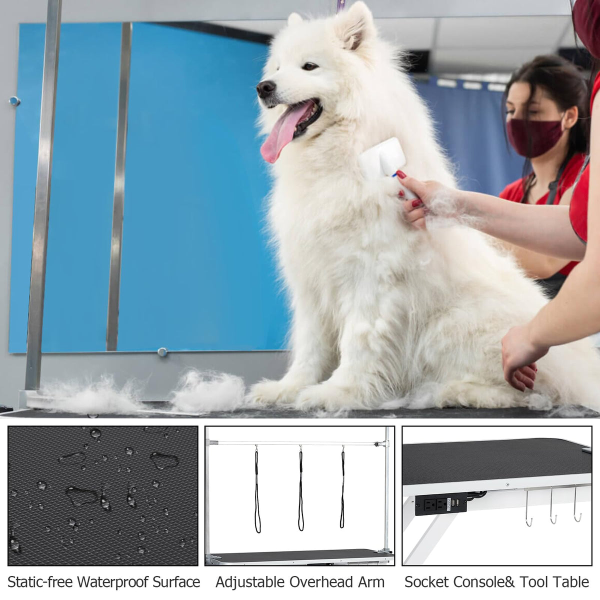 47" Height Adjustable Electric Pet Grooming Table U52046