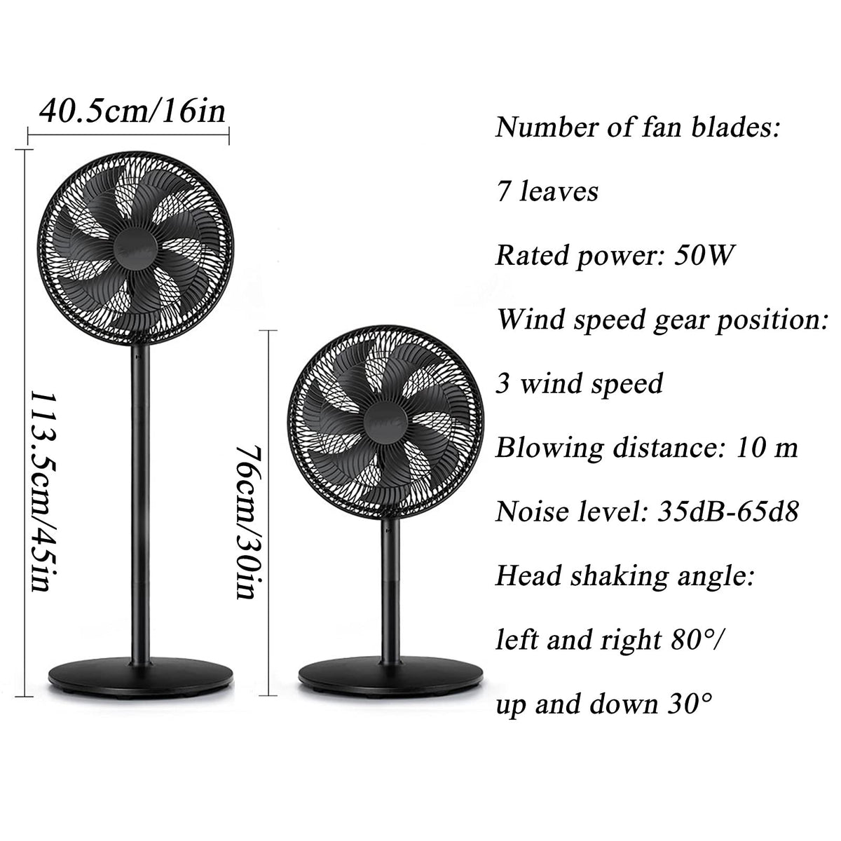 16 Inch Oscillating Pedestal Fan Y184